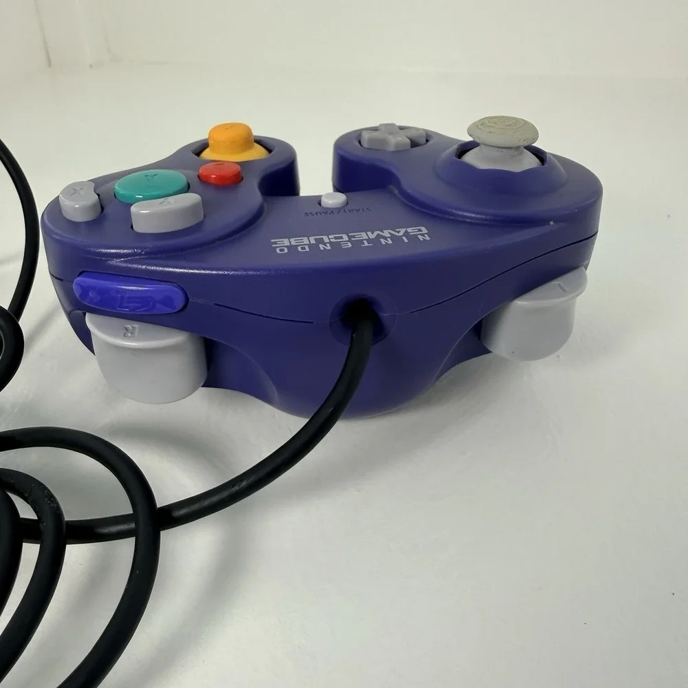 Nintendo GameCube Controller Purple Indigo OEM Original DOL-003 Tested & Working